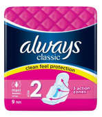 ALWAYS CLASSIC MAXI Podpaski x 9 szt. ALWAYS CLASSIC MAXI Podpaski x 9 szt.