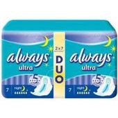ALWAYS ULTRA NIGHT Duo Podpaski 2 x 7 szt. ALWAYS ULTRA NIGHT Duo Podpaski 2 x 7 szt.