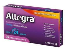 ALLEGRA 120mg x 10 tabletek ALLEGRA 120mg x 10 tabletek