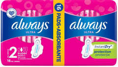 ALWAYS ULTRA SUPER PLUS Podpaski x 16 szt. (DUO 8+8szt)