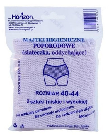 MAJTKI Higieniczne poporodowe siatka rozmiar 40-44 x 2 sztuki